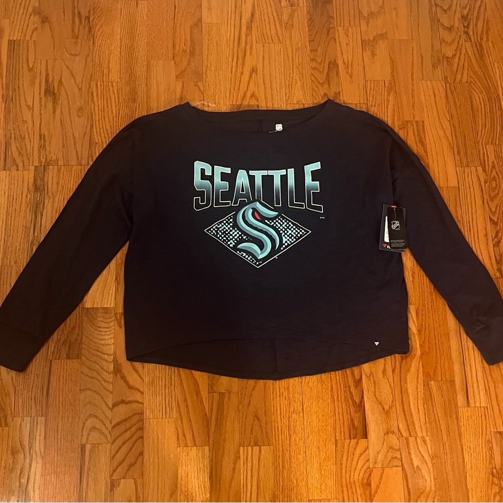 Seattle Kraken Long Sleeve Navy Blue Shirt